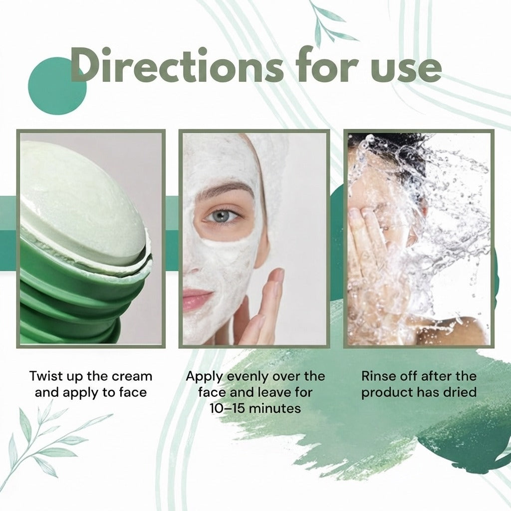 Solid face cleanser with green tea for deep pore cleansing
