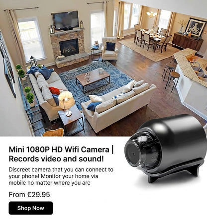 Mini 1080P HD Wifi Camera | Records Video & Audio!
