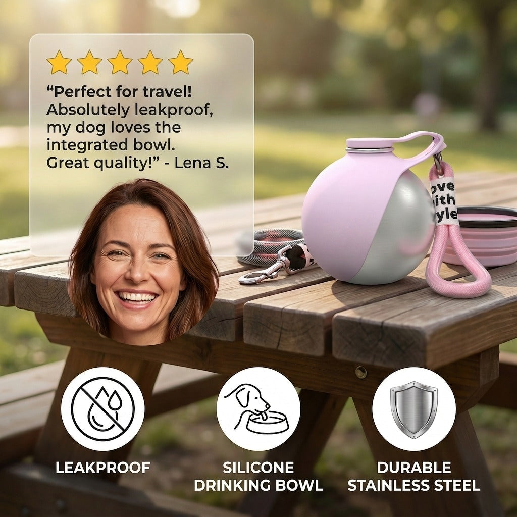 SuperBowl | 2-in-1 Water Bottle for Pets | Make Their Hike More Enjoyable.