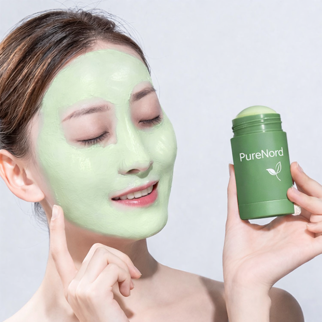Solid face cleanser with green tea for deep pore cleansing