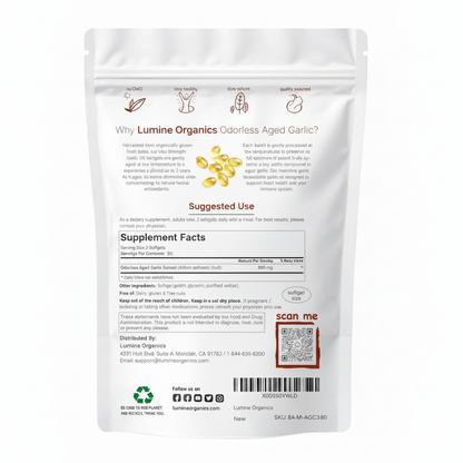 Odorless Aged Garlic Extract — Support Softgels Without The Side Effects