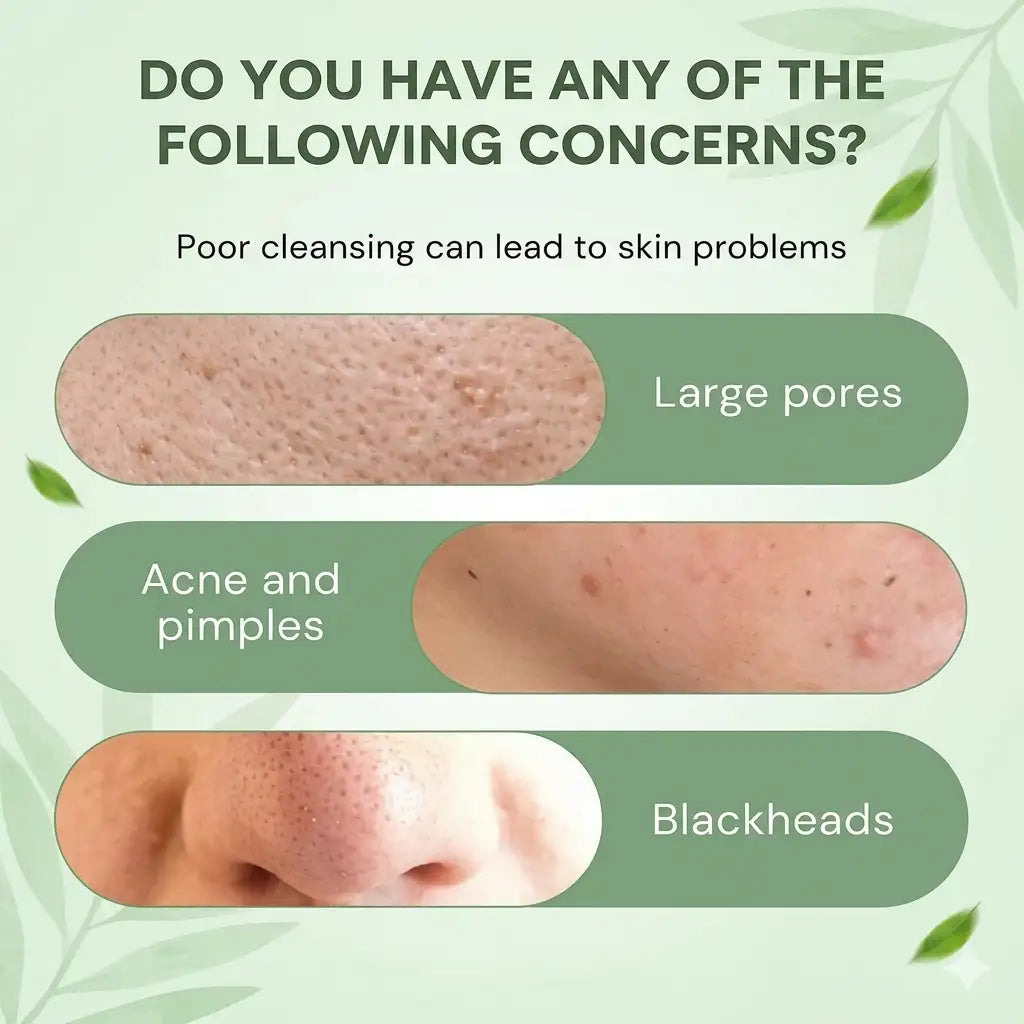 Solid face cleanser with green tea for deep pore cleansing