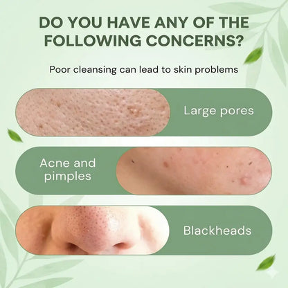 Solid face cleanser with green tea for deep pore cleansing