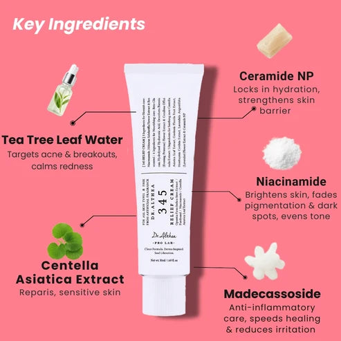 345 Relief Cream | Calms Redness, Fades Spots, & Repairs Your Barrier.