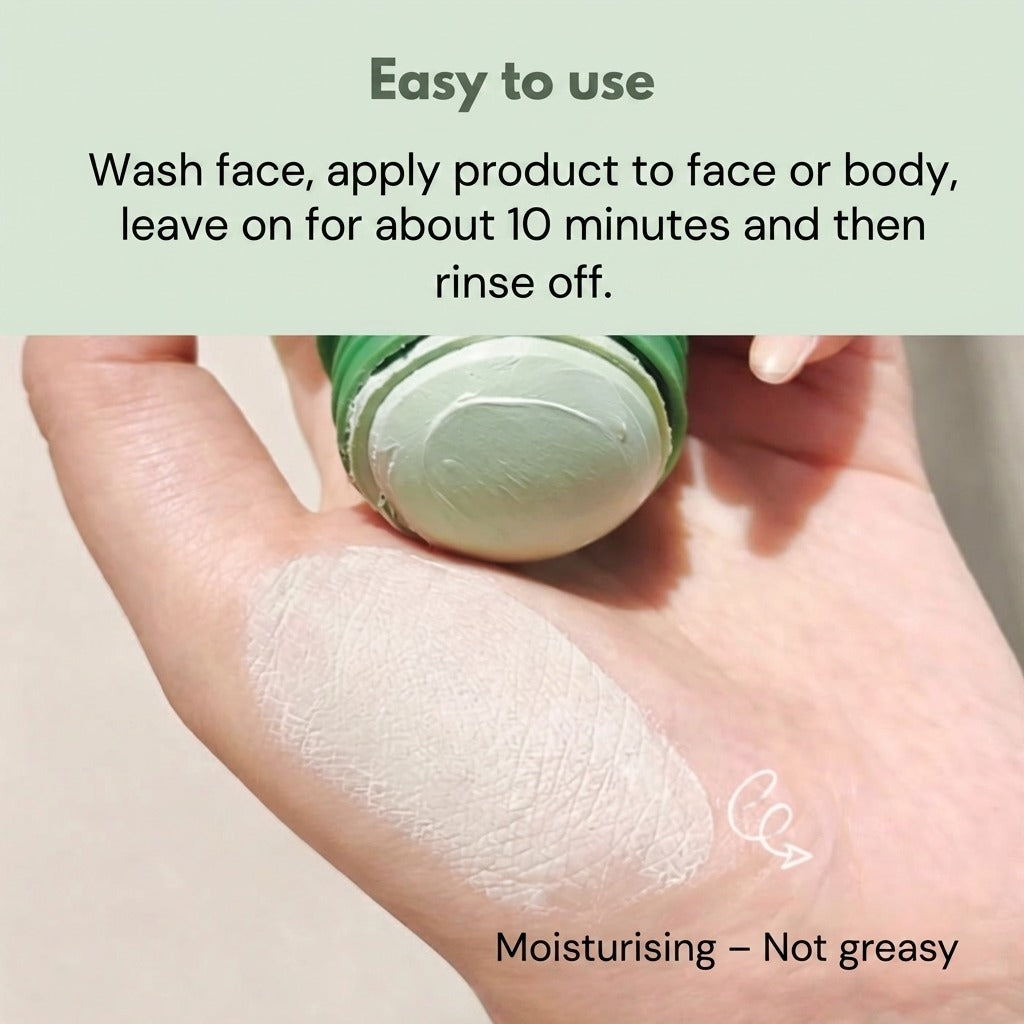 Solid face cleanser with green tea for deep pore cleansing