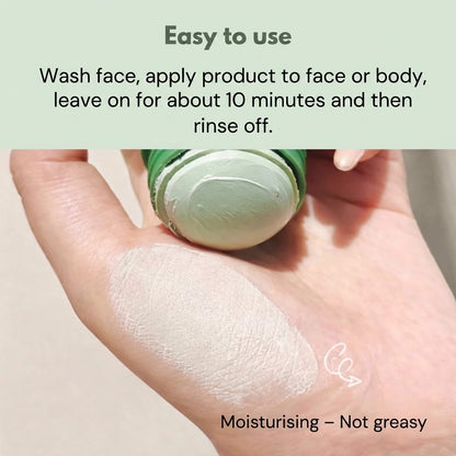 Solid face cleanser with green tea for deep pore cleansing