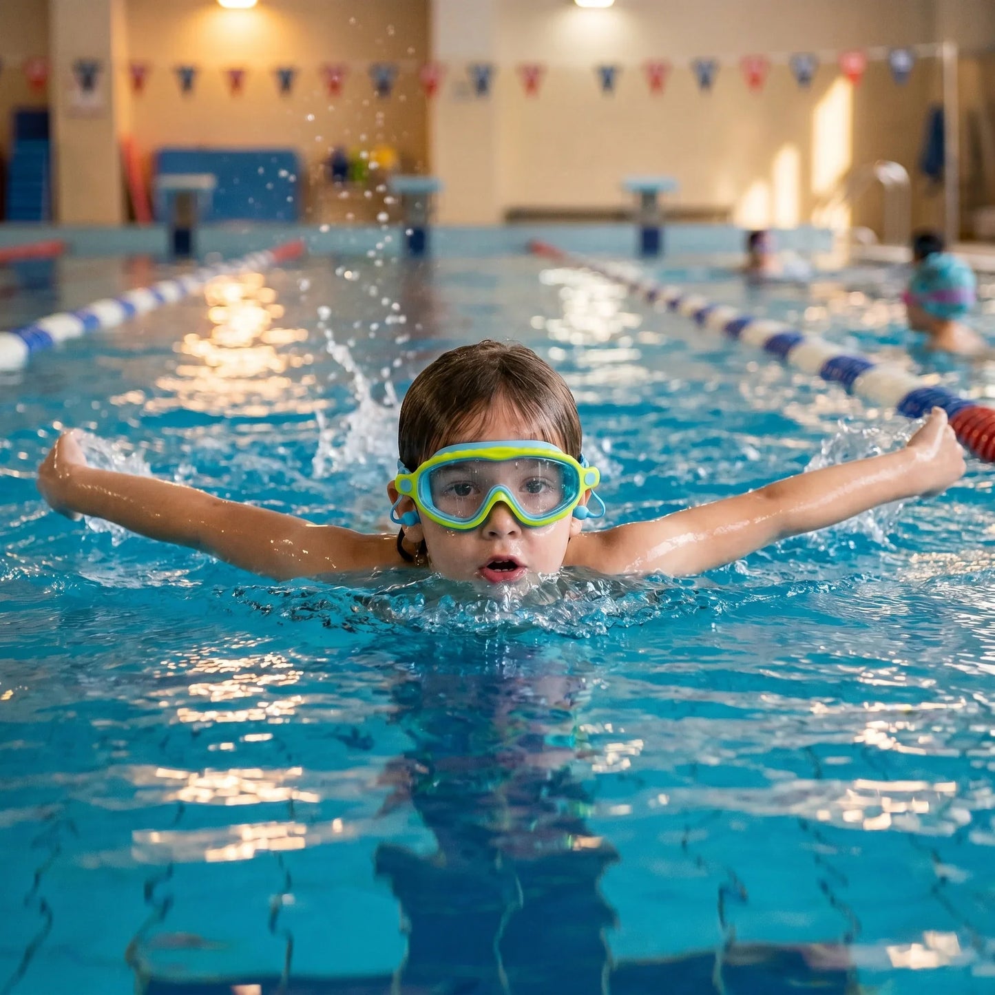 SnowSwim™ | Clip On, Anti Fog Swimming Goggles For Kids